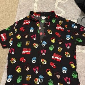 Men's Black Marvel Shirt Small